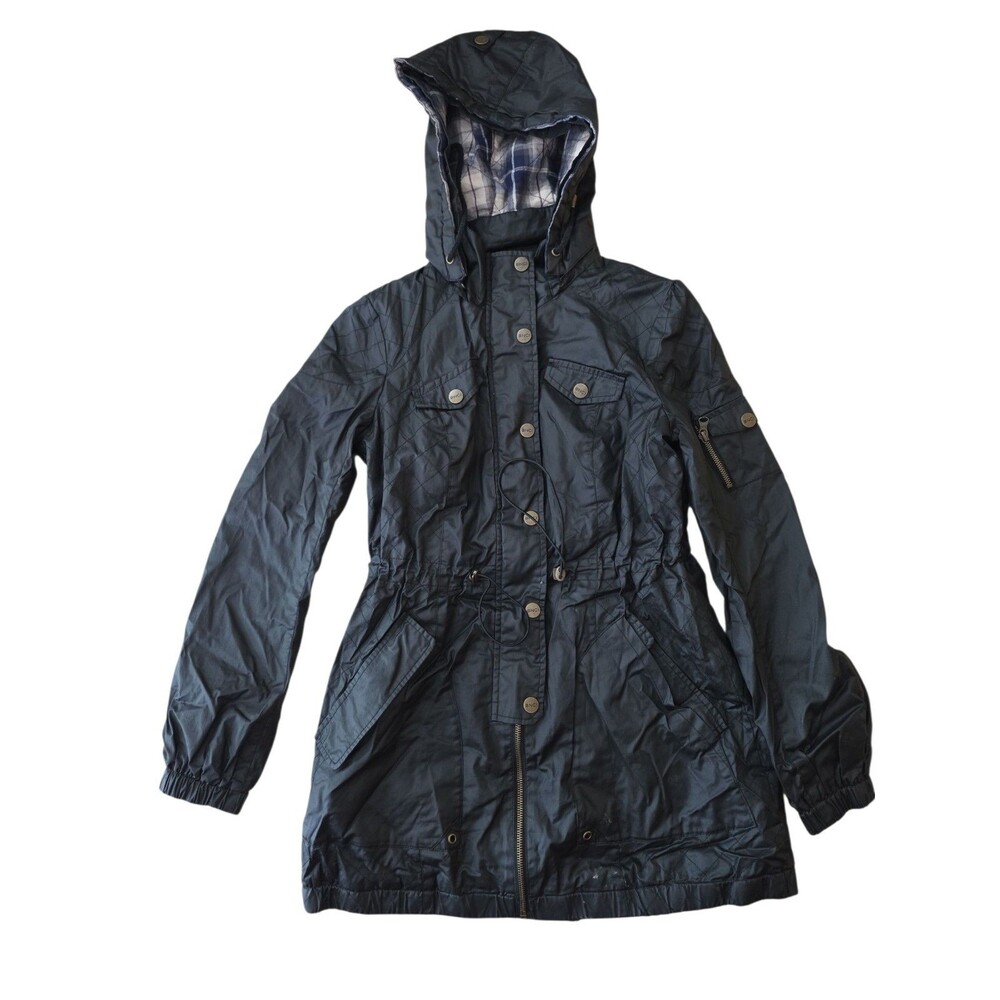 BNCI by Blanc Noir Women’s‎ Black Hooded Jacket Size S Pre-Owned Minor Stains